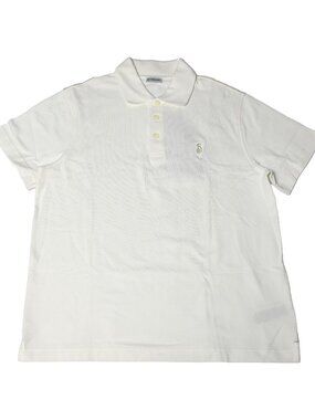 Burberry Pique Crest Polo Shirts White